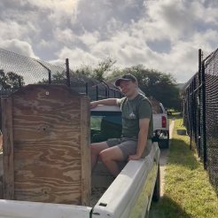 At work at Fossil Rim Wildlife Center in Glen Rose, Texas.