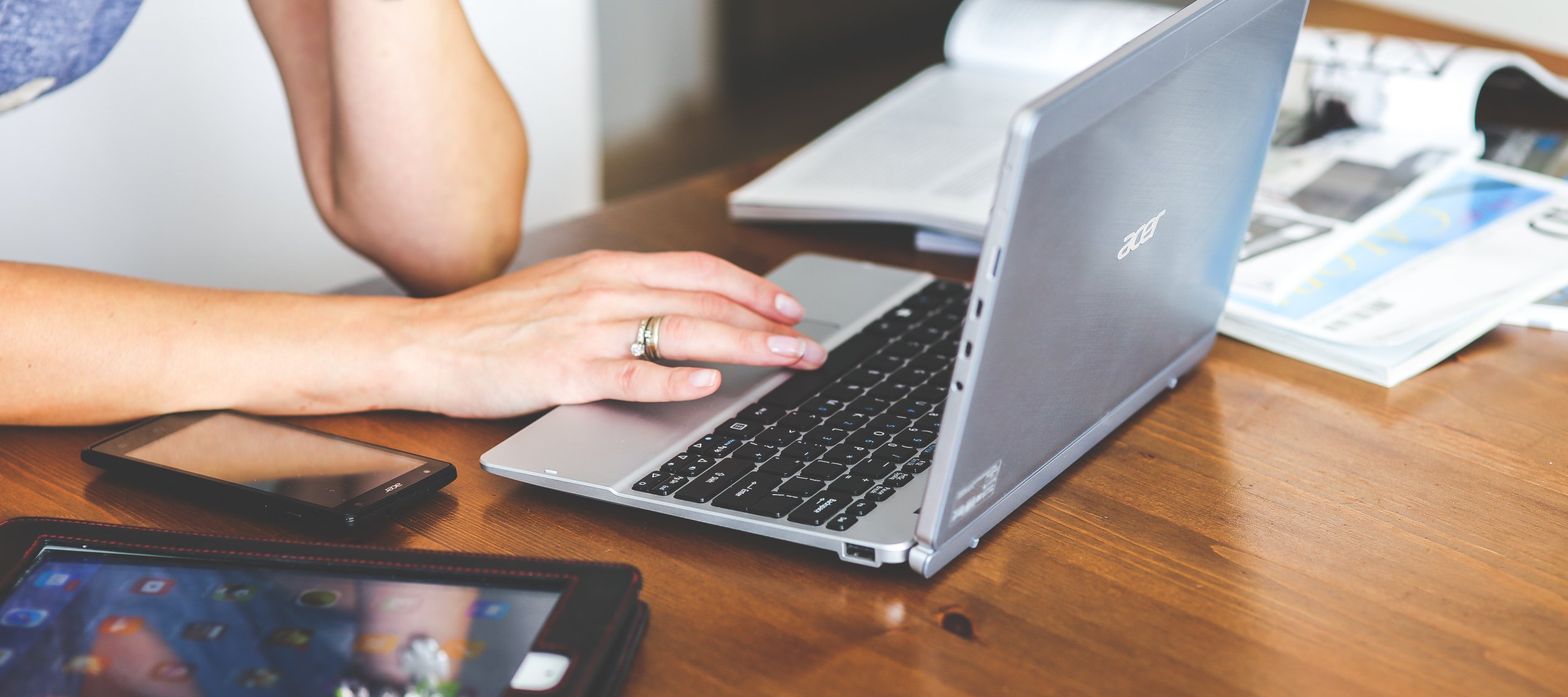 Woman at Laptop Technology