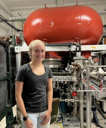 Isabelle Labelle '23 onsite of her prestigious internship at Cornell.