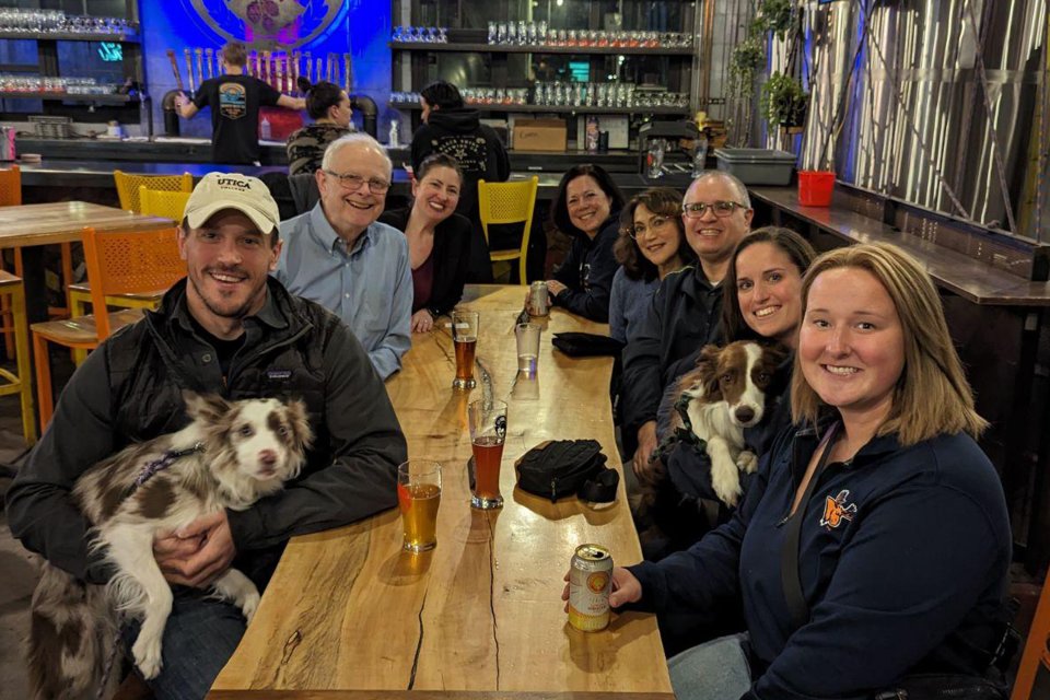 Utica alumni gather together in Denver, Colorado in January 2024.